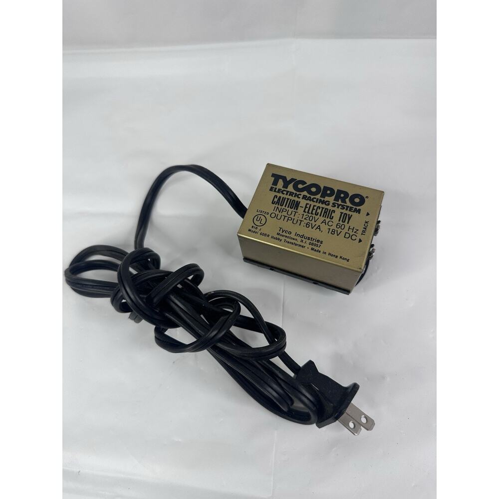 Tyco Pro Electric Racing System Transformer Model 608B 18VDC 6VA Power Pack